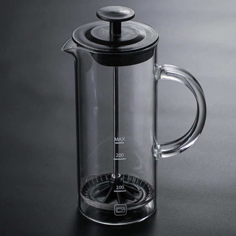 Milk Bubbling Machine Manual Milk Frother Pot Coffee Milk Bubbling Cup Portable Household Milk Bubbler