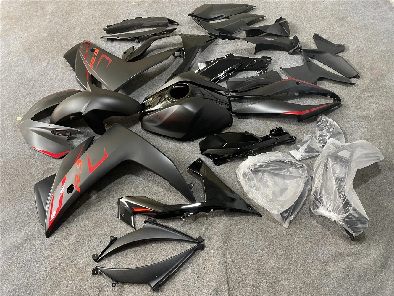 Motorcycle Fairing Kit fits to Yamaha R25 15 16 17 18 year R3 2015 2016 2017 2018 Fairing Black red motorcycle housing