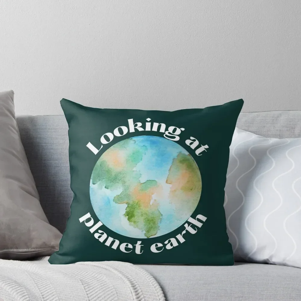 Looking at Planet Earth Throw Pillow Cushion Cover Luxury Christmas Covers For Cushions Decorative pillow case Pillow