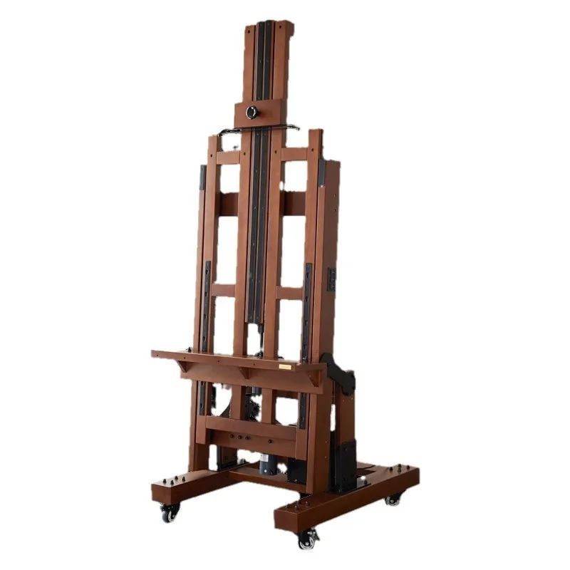 Minimalist professional remote control electric lift, easel for art students, oil easel flat stand dual-purpose