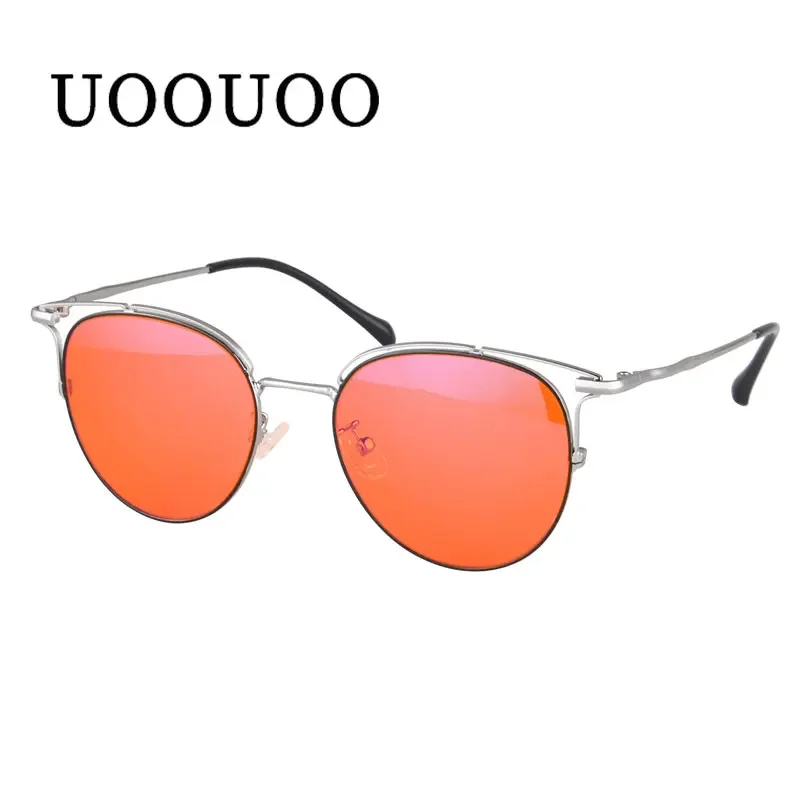 

SHINU Blue Light Filter Glasses Women Myopia Eyewear Around Retro Metal Frame Optical Eyeglasses Computer Glasses