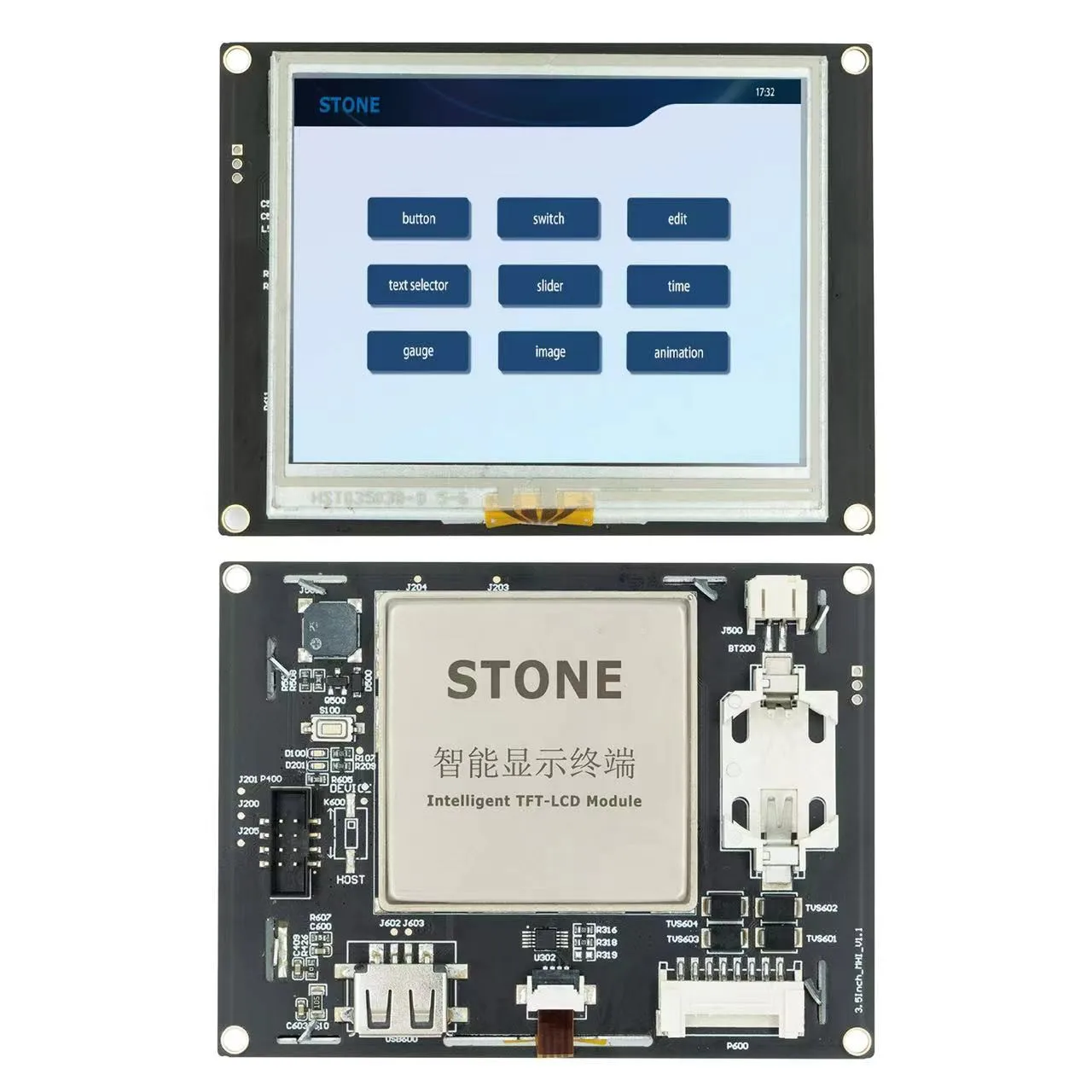 

3.5" SCBRHMI STWI035WT-01 HMI UART Serial TFT LCD Module Display Resistive Touch for Industry Control