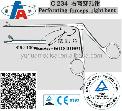 Pinzas perforadoras para artroscopia, instrumentos ortopédicos