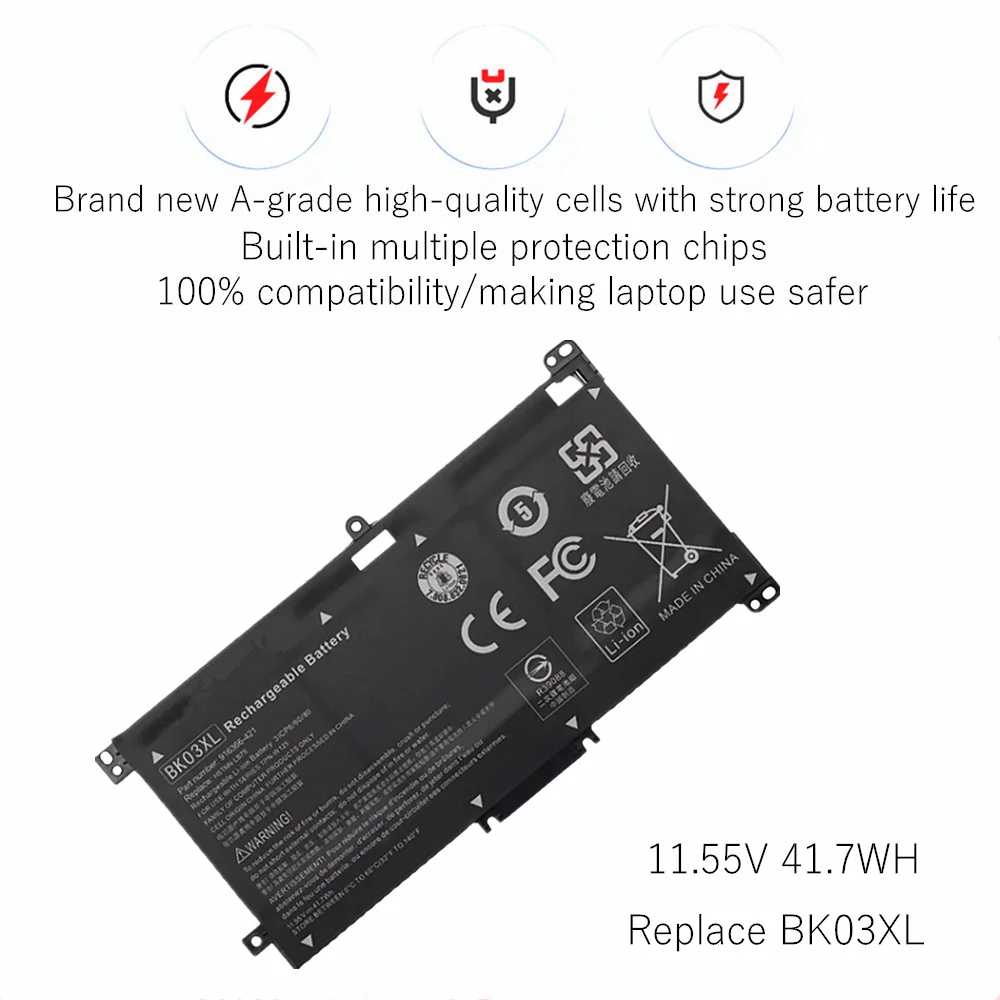 BK03XL Laptop battery For HP Pavilion X360 Converitble PC 14 14m Series 14-ba000 14-ba001ns HSTNN-UB7G HSTNN-LB7S TPN-W125