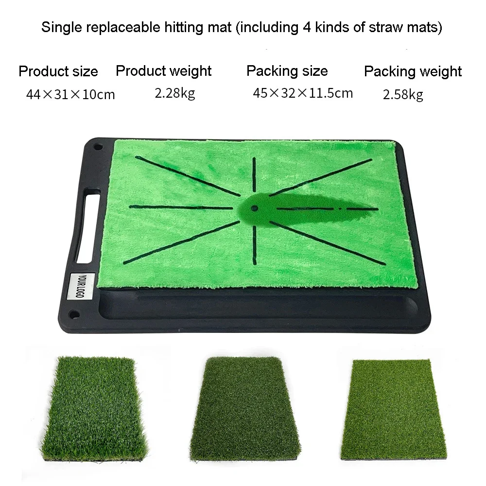 مبيعات ساخنة لـ 4 في 1 حصيرة ضرب مطاطية للجولف متعددة الوظائف قابلة للاستبدال للكشف عن التأرجح #2