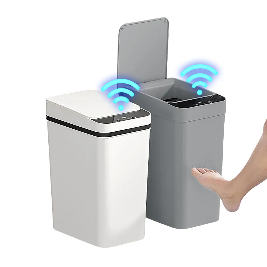 

TOKA 2 Pack Trash Can with Lid Automatic Trash Can Smart Garbage Can Touchless Slim Motion Sensor Office Kitchen
