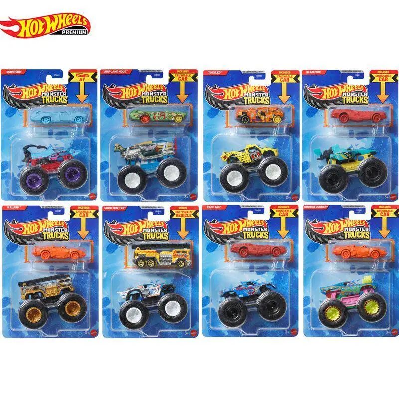 

Коллекционная модель автомобиля Hot Wheels 2026: Металлическая литая модель Monster Trucks Night Shifter Rodger Dodger, игрушечная машинка GRH81