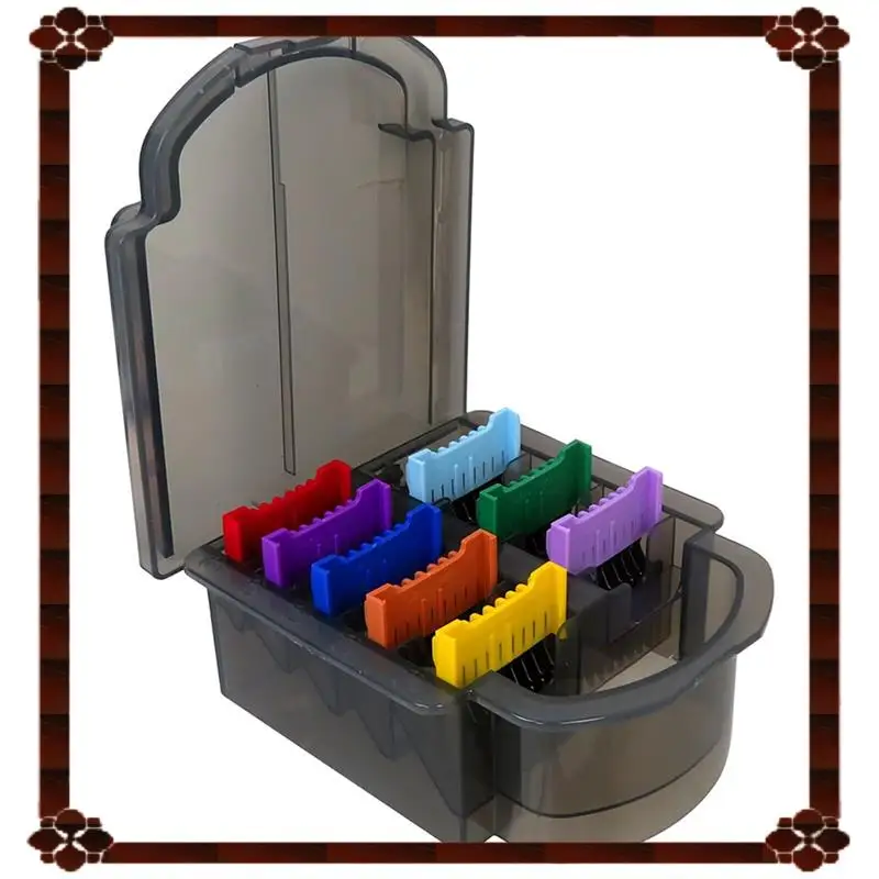 24시간 배송 동물 스테인레스 스틸 8색 헤어 가이드 빗 세트 8색 가이드 빗 세트 절단 길이 3Mm-25Mm