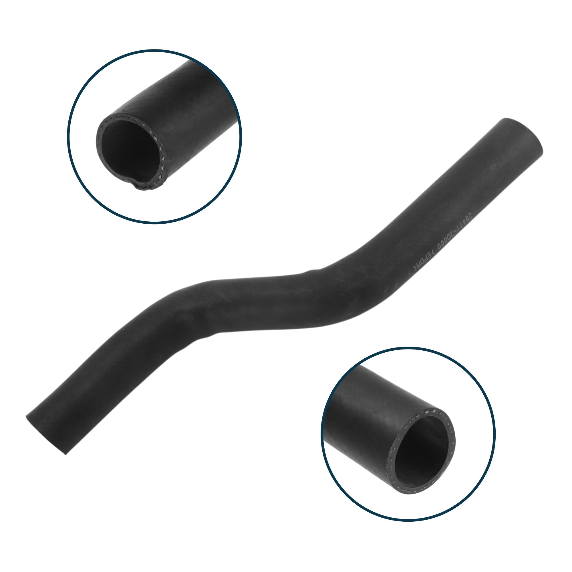 

UXCELL Radiator Hose Heater Hose Radiator Outlet Hose Pipe No.2541122010 for Hyundai Accent 1994-1999 Rubber Water Pipe Black