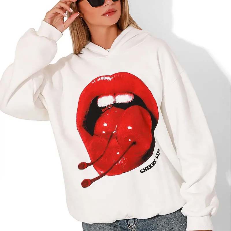 

Y2K New Harajuku Fun Sweatshirt Women's Hip Hop Pullover Sportswear Trendy Clothing Cool Oversized Pullover Hoodie