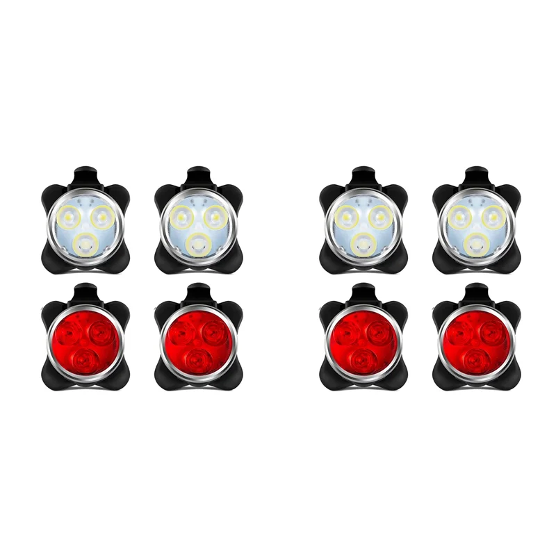 

A99I-8 Pack USB перезаряжаемый велосипедный фонарь, передний и задний светодиодный велосипедный фонарь для ночной езды, аксессуары для велосипеда