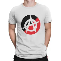 Anarchy Anarchist Symbols Red And Black T Shirt Harajuku Homme Men's Tshirt Polyester  Men Clothing