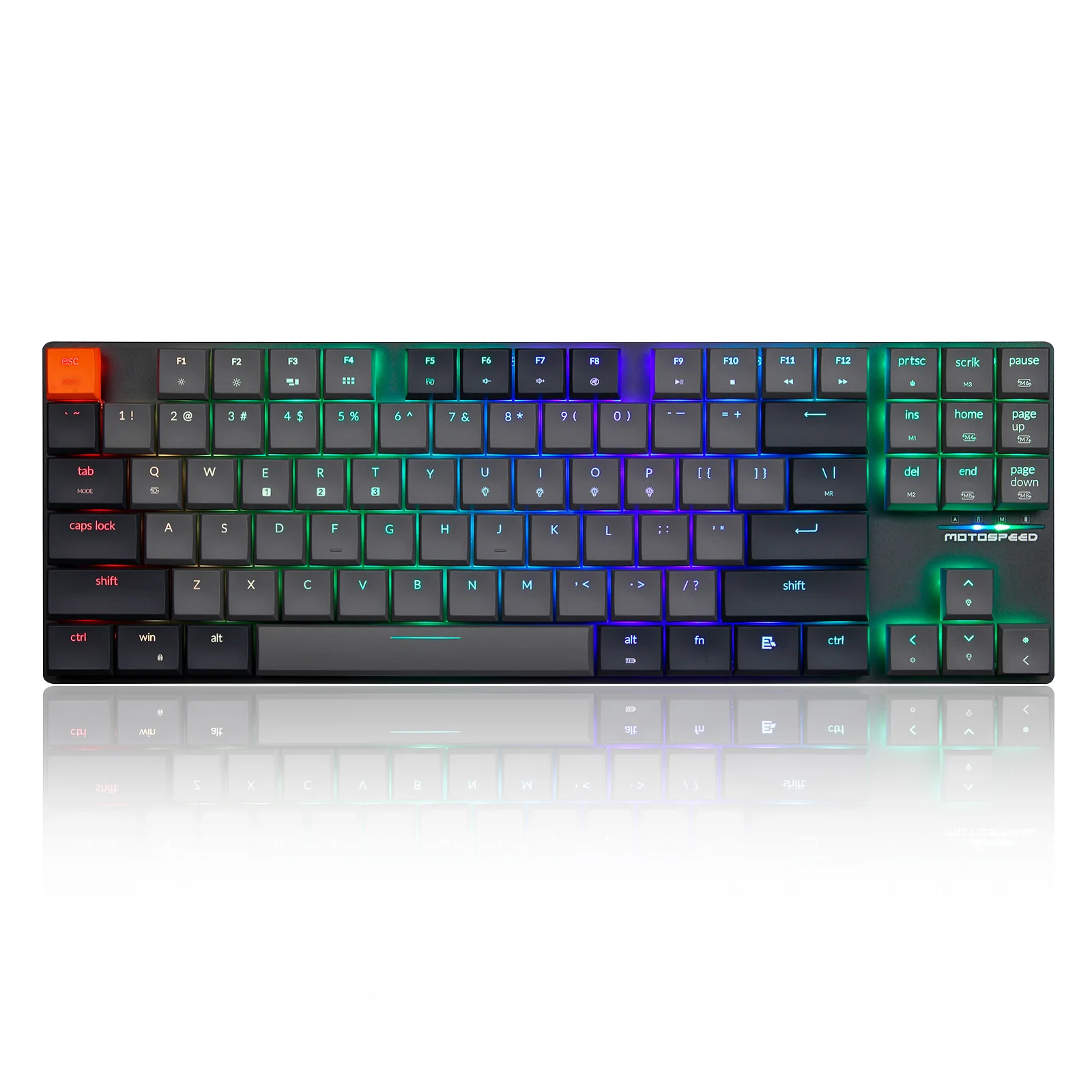 BK75 Computer Accessories Slim Wired BT Led 87 Key RGB Backlight PC Gamer Gaming Mechanical Keyboard