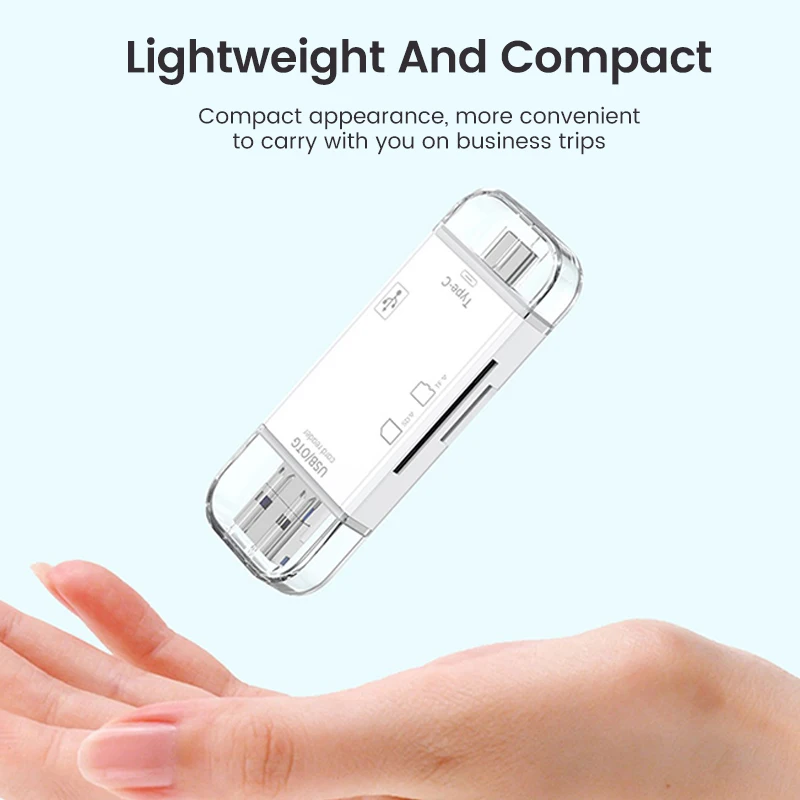 Leitor de cartão usb tipo c 6 em 1 otg multifuncional usb 3.0 micro tf sd adaptador de leitor de cartão usb pc laptops tablet acessórios de telefone