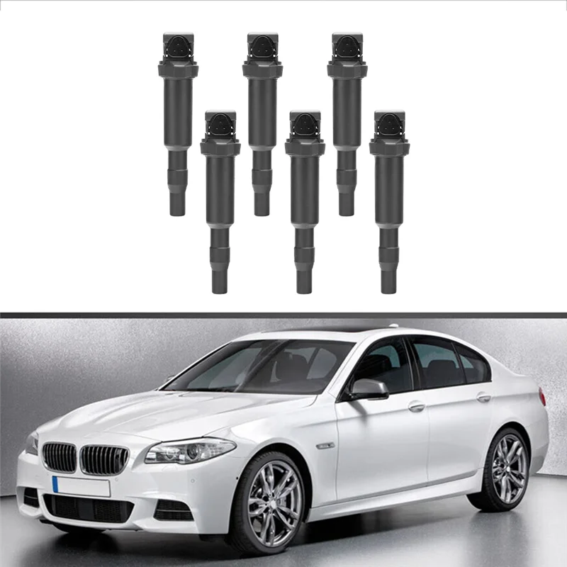 

6 шт. катушки зажигания 0221504470 12137594937 12137571643 для BMW 325I 328I 335 525 528 530 535