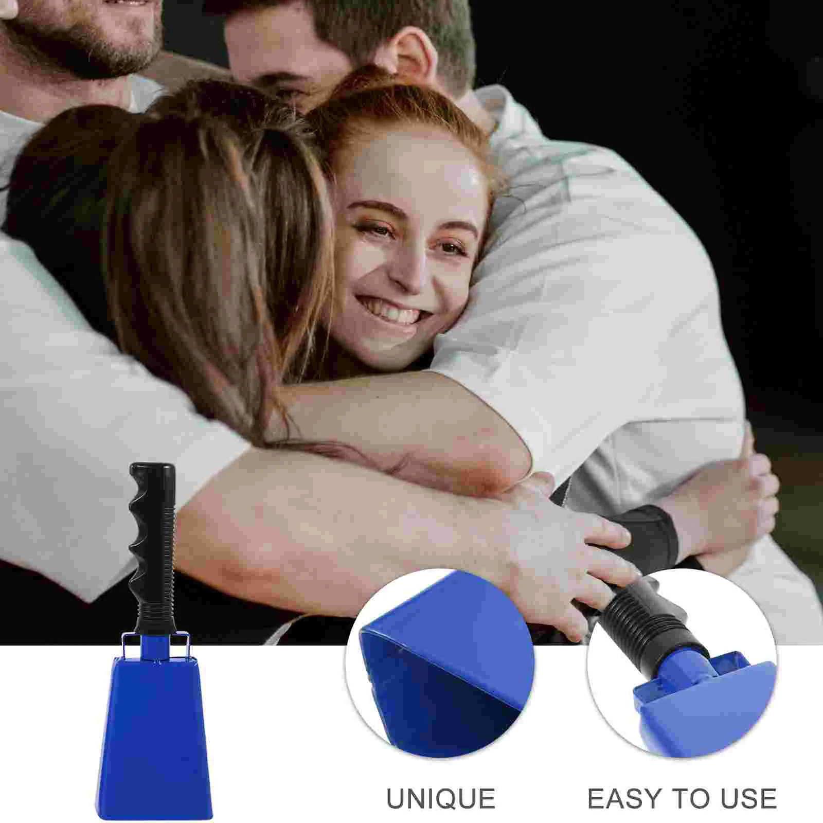 2 Pcs Football Bell Party Service Ring Chime Cowbells for Sporting Events Handheld Dinner