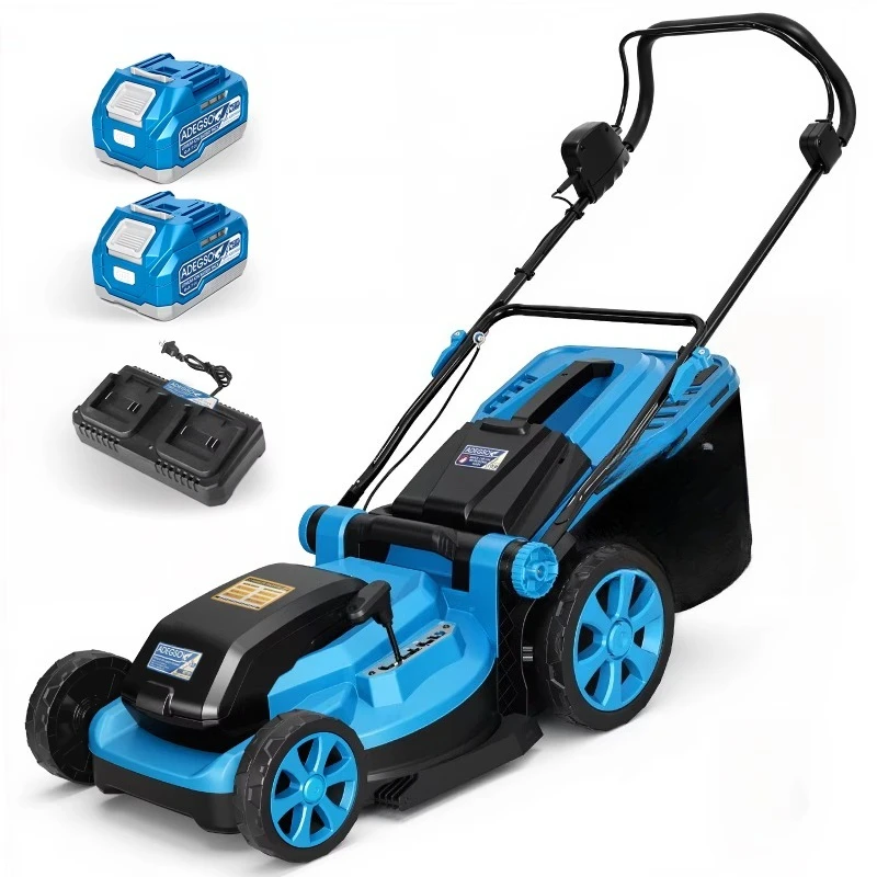 40V Cordless Brushless Lawn Mower – 17 Inch 2-in-1 Push Mower, 6-Level Height Adjustment, Dual 4.0Ah Batteries