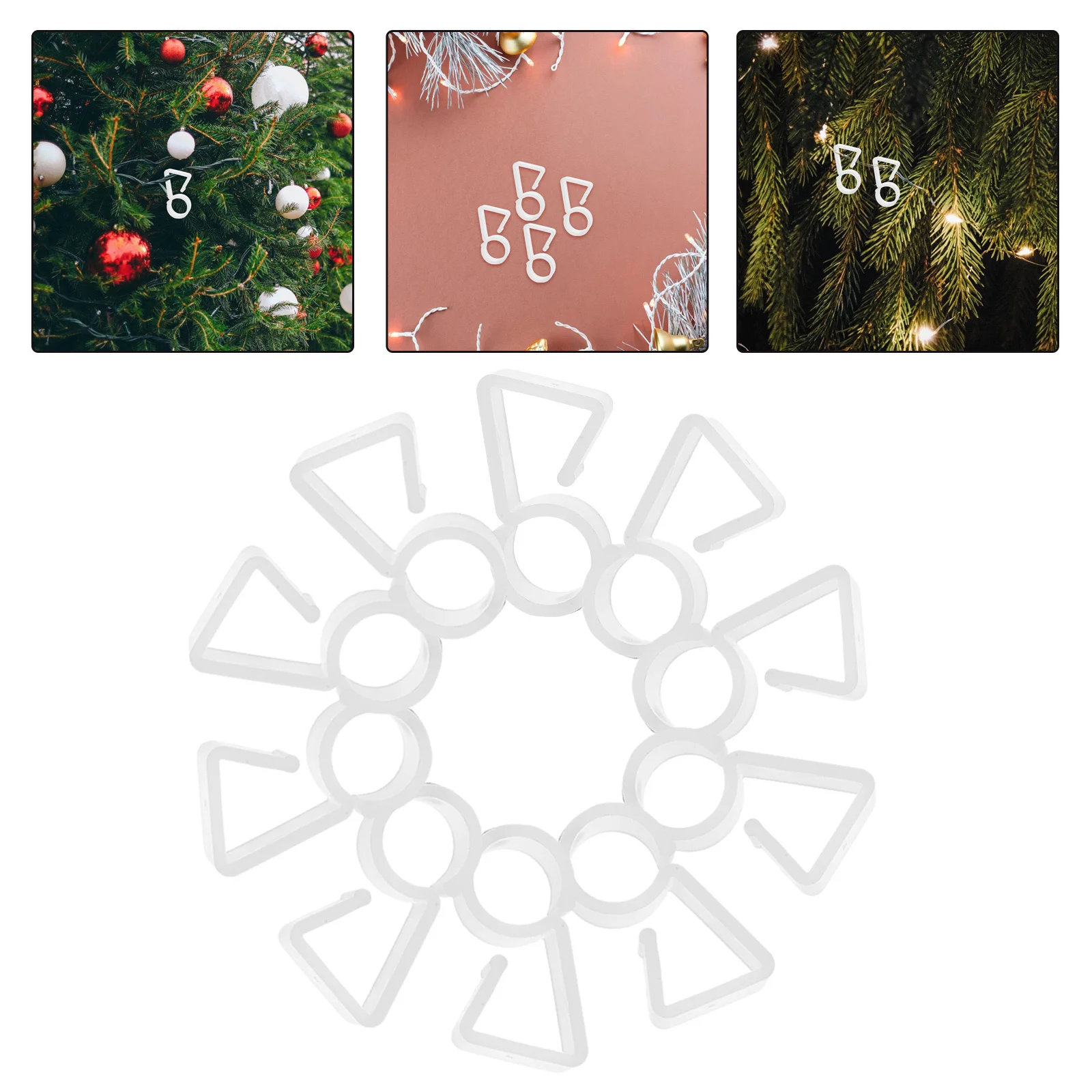 

100pcs Plastic Hooks Decorative Lamp Hangers For Christmas Lights Outdoor Holiday Party Decorations Pendant Light Hooks Hangers