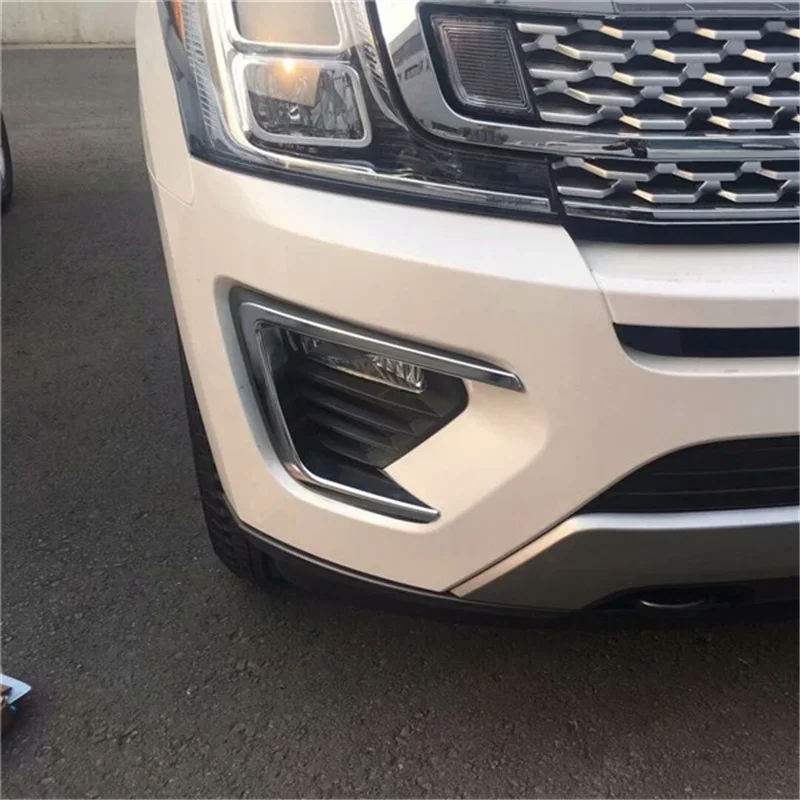 

WELKINRY для Ford Expedition U553 4-го поколения 2018-2021 ABS хромированная передняя противотуманная фара автомобиля, накладка на фару