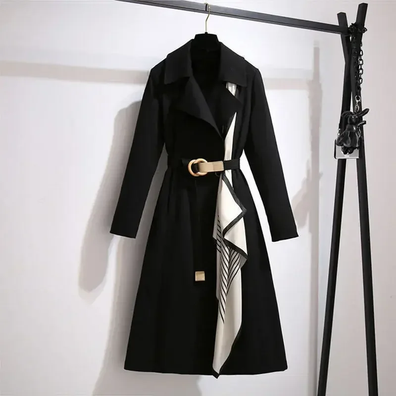 2024 Autumn/winter New Women's Clothing Stylish Age-reducing Medium-length Slimming Jacket Trendy Women's Trench coat