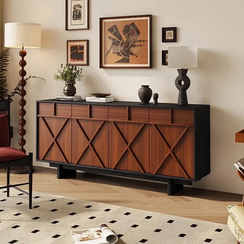 Chinese antique dining side Locker American living room Bedroom storage Wall decorative