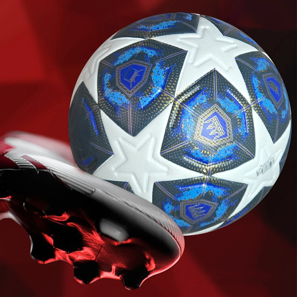 1pc PU 클래식 축구 공 표준 크기 5 원활한 축구 야외 스포츠 리그 경기 훈련 공에 적합