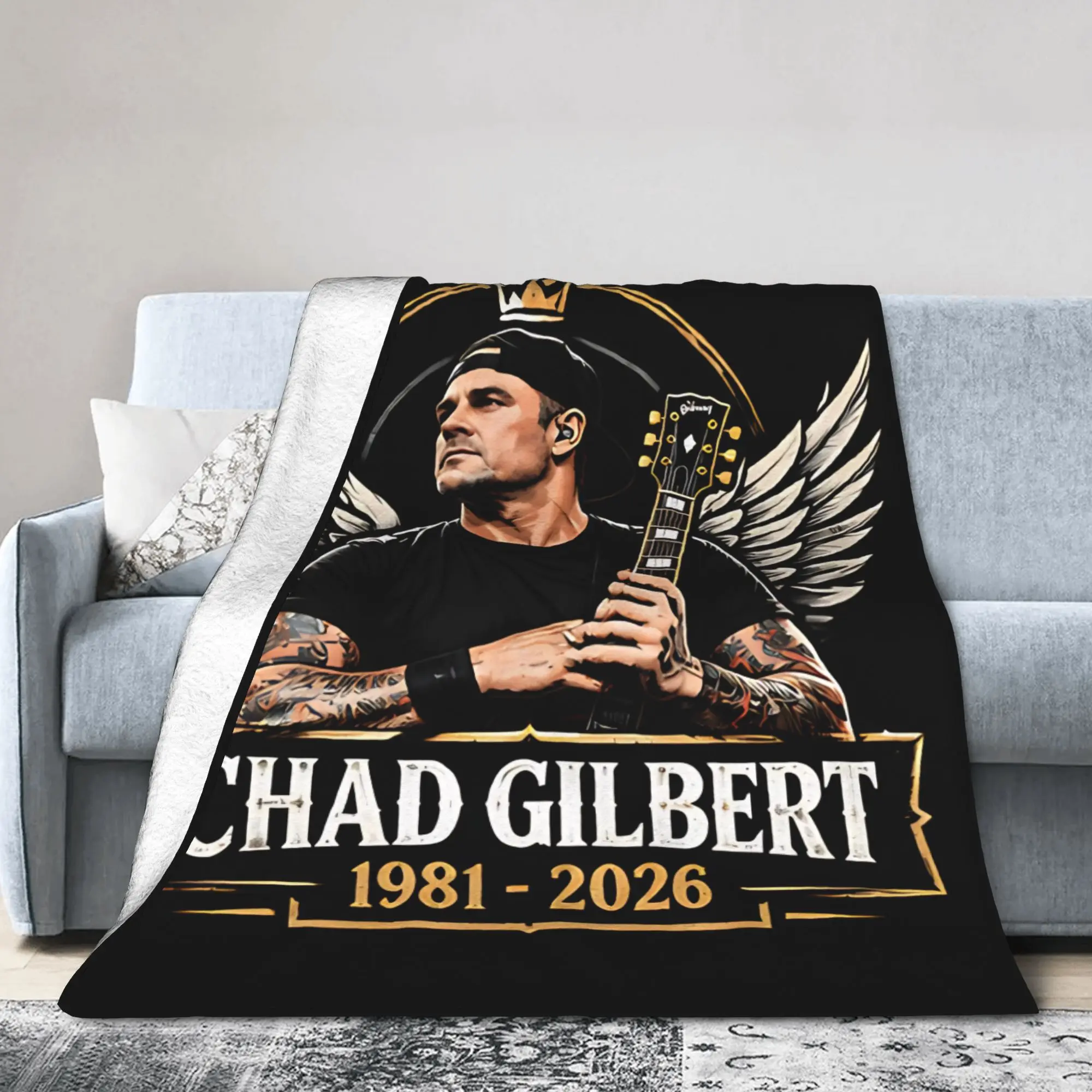 Rip Chad Gilbert Guitarist Flannel Blanket  Customized Throw Blankets for Home 125*100cm Quilt