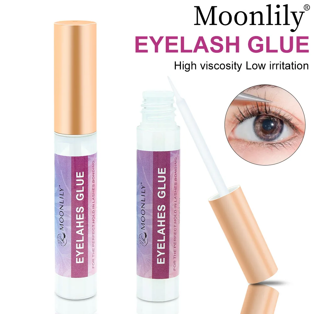 Moonlily 5ml Fast Drying False Eyelashes Glue Natural Rubber Latex No Smell Eye Lash Adhesive