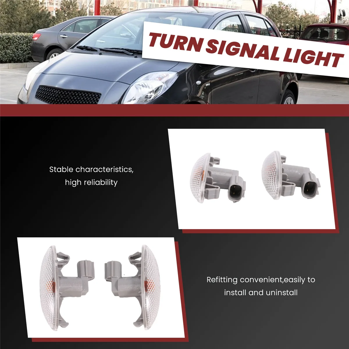 Lampu Sein Mobil Tahan Lama untuk Lampu Fender untuk Toyota Corolla 2006-2013