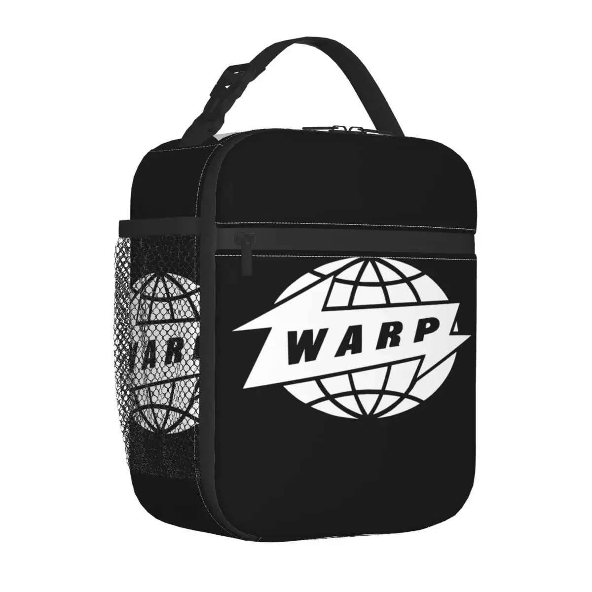 Warp Records Streetwear Punk Insulated Lunch Bag Large Aphex Twin Lunch Container Cooler Bag Tote Lunch Box Outdoor Men Women