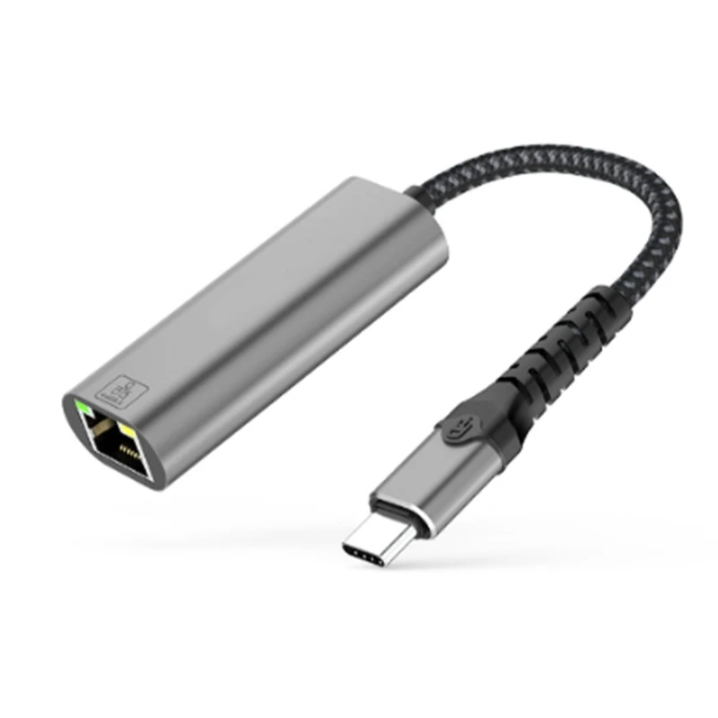 محول بطاقة شبكة USB من النوع C إلى RJ45 Ethernet LAN يدعم 2.5 جيجابت في الثانية