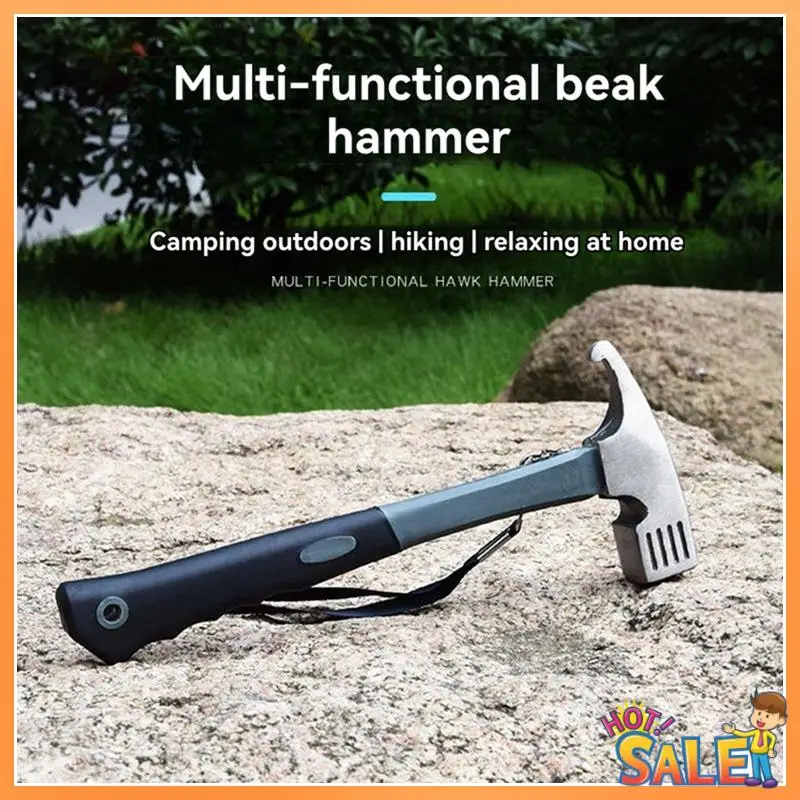 

AB68 Молоток для гвоздей для палатки Многофункциональный молоток для гвоздей Открытый кемпинг Кемпинг Отъемник для гвоздей Оборудование Серый