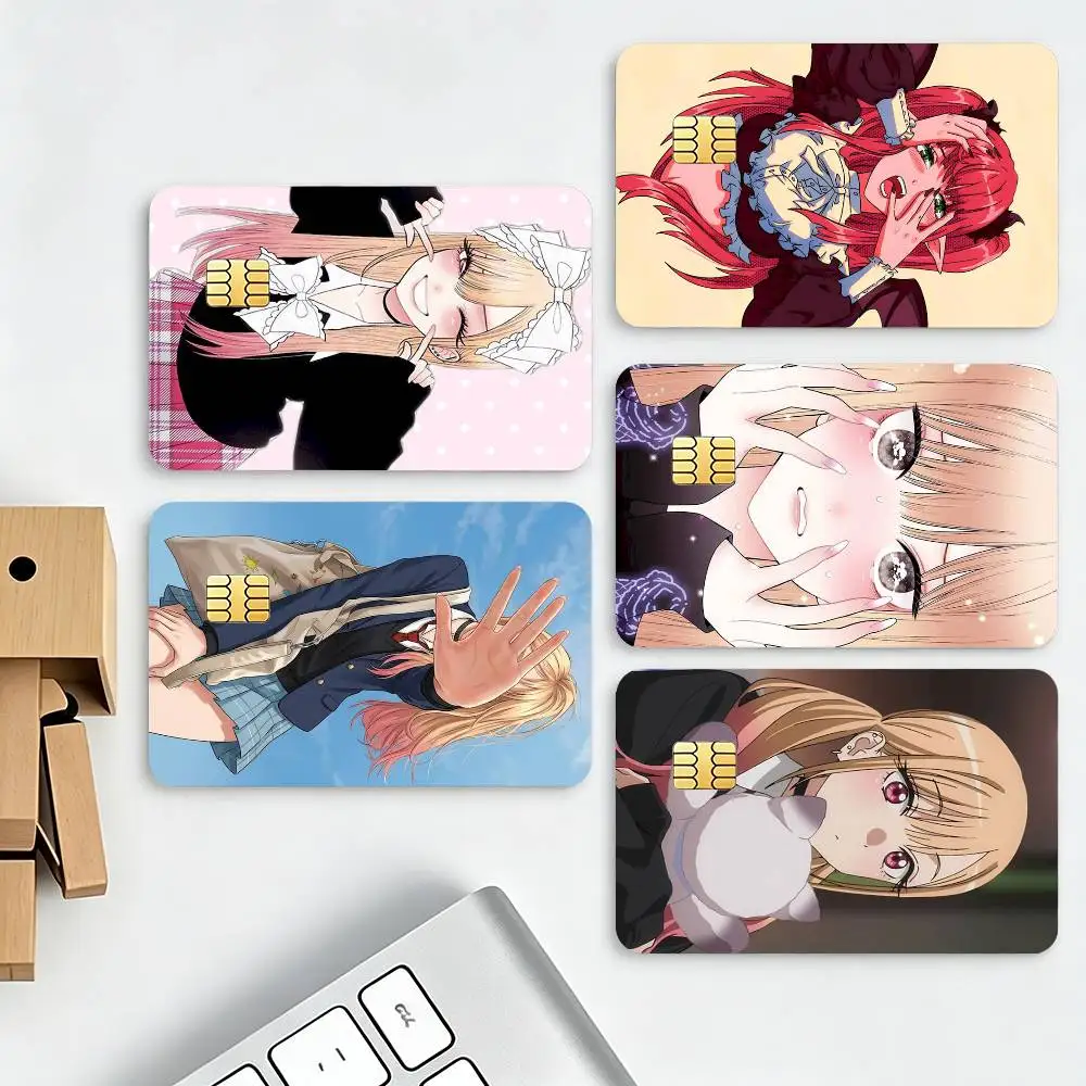 Top-selling My Dress-Up Darling HD Waterproof Credit Card Stickers Silicone Decals For Chip Game Cards Gift