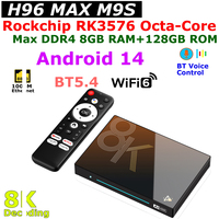 H96Max M9S Smart TV Box Android 14.0 1000M WiFi6 BT 5.4 RK3576 8Cores HD Video Set Top Box 8K AI USB 3.0 AV1 H.265 Media Player