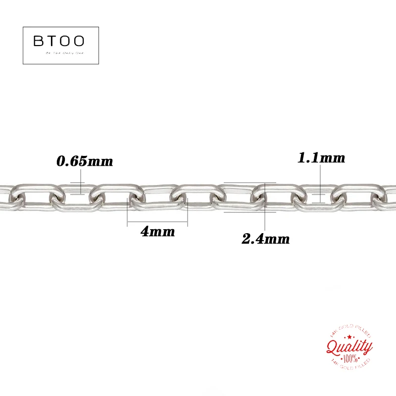 2.4mm Paperclip Chain 925 Sterling Silver Chain Unfinished Chains Wholesale BULK DIY Jewelry Findings