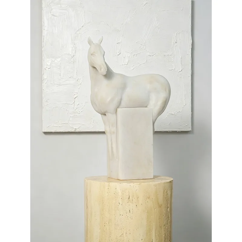 European simple horse-shaped decorative ornaments, hotel villa living room study high-end art home accessories
