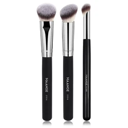 3Pcs Angled Foundation Brush Concealer Brush Under Eye Nose Contour Brush Kabuki Makeup Brush for Beauty Makeup Liquid Cream