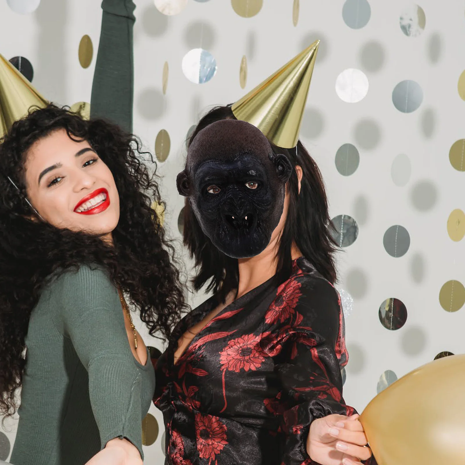 Monkey Mask Half Face Funny Adult Animal Masquerade For Halloween Party Costume Scary Orangutan Headgear Eco-Friendly Foam