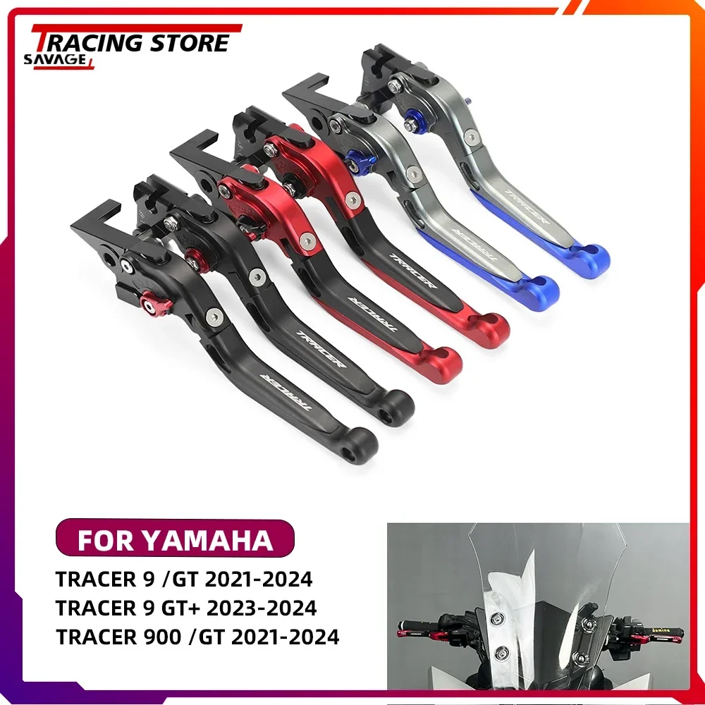 

2024 Motorcycle Folding Extendable Brake Clutch Levers For Yamaha Tracer 9 /GT 9 GT+ 900 /GT Adjustable Controls Lever 9 900 GT