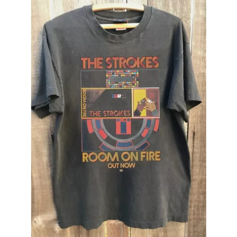 The Strokes Rock Band Retro Unisex, Sommerliches neues Y2K-Harajuku-Stil-Freizeit-T-Shirt