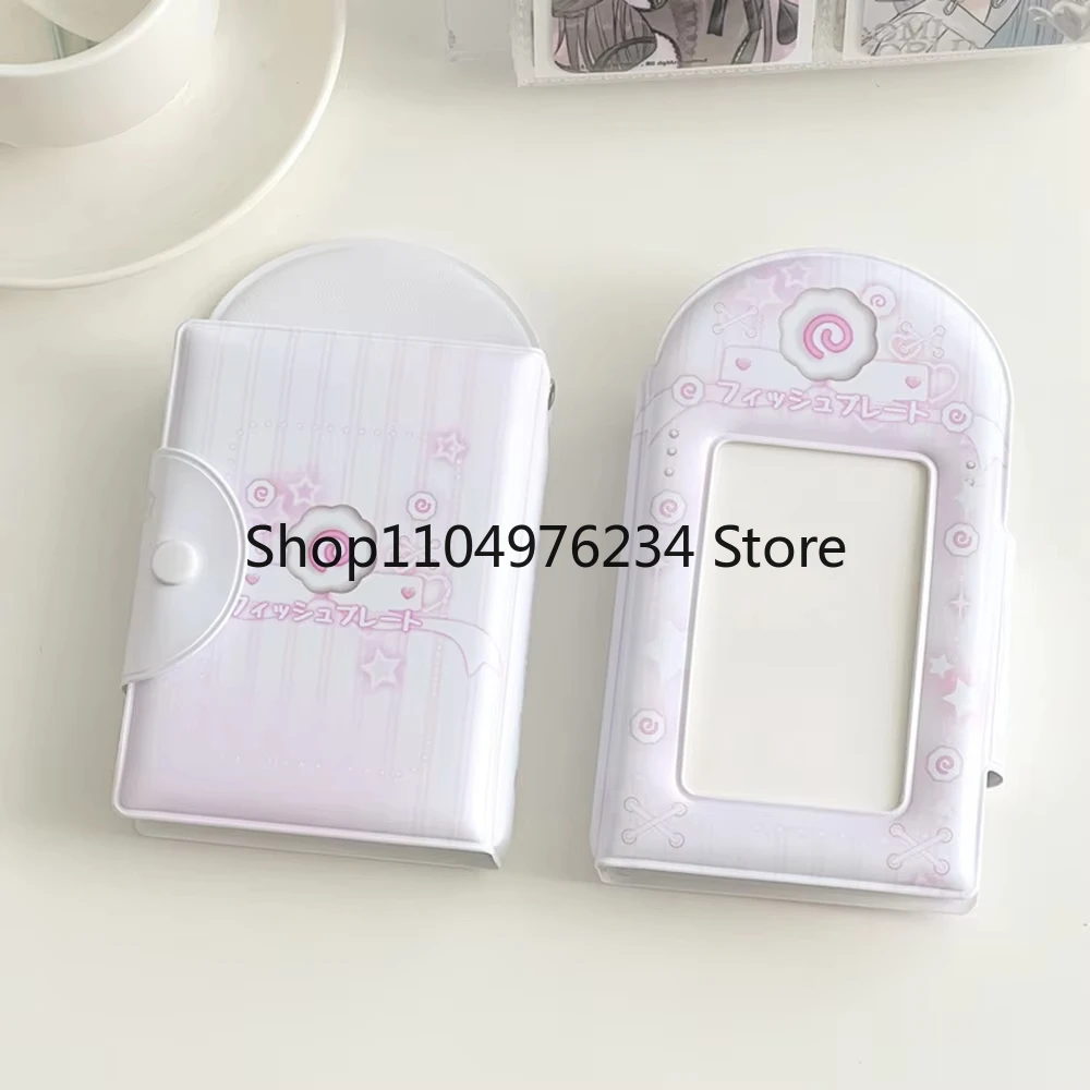 3-дюймовый 32-слотовый фотоальбом, коллекционная книга, держатель для фотокарт, держатель для карт, милый квадратный полый INS, мультяшный альбом, переплет для карт