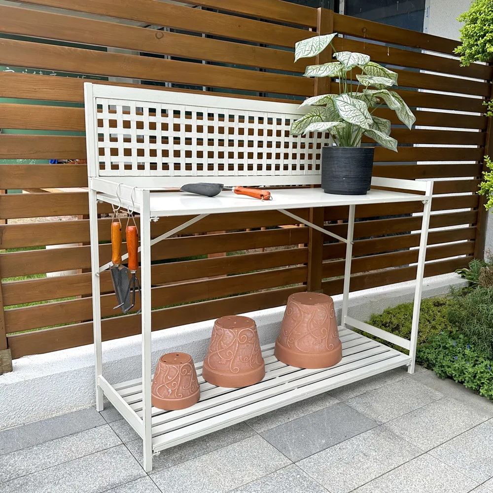Simple flower table wrought iron multi-layer balcony outdoor flower stand flower shop indoor  display stand metal hanging