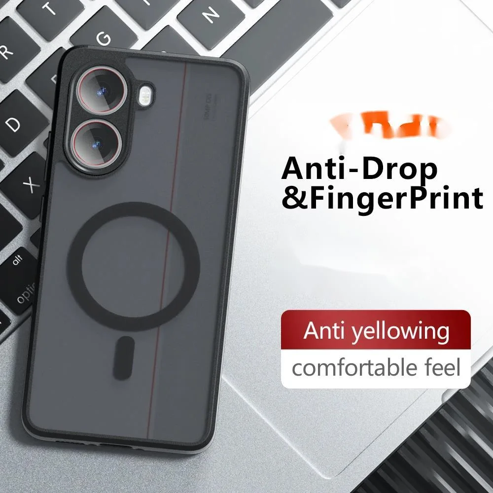 

Case For MI POCO X7 Pro f7 ultra f7 pro Redmi A5 Matte Transparent Magnetic Acrylic Cover For Redmi Turbo4 Shockproof Bumper