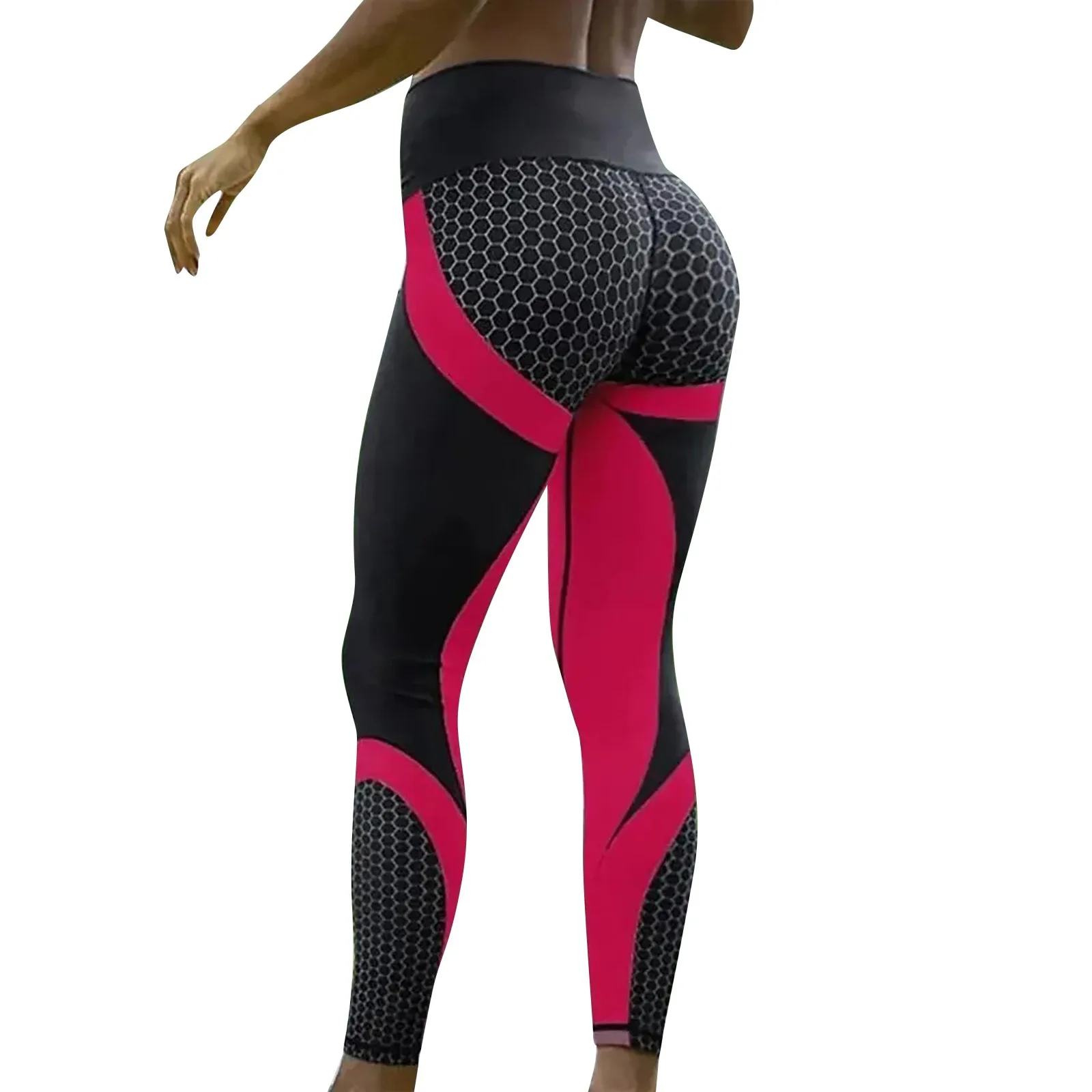 

Women Sport Yoga Long Pants 3D Print Running Fitness Training Leggings Seamless Patchwork Slim Elastic HIgh Waist Push Up Tights