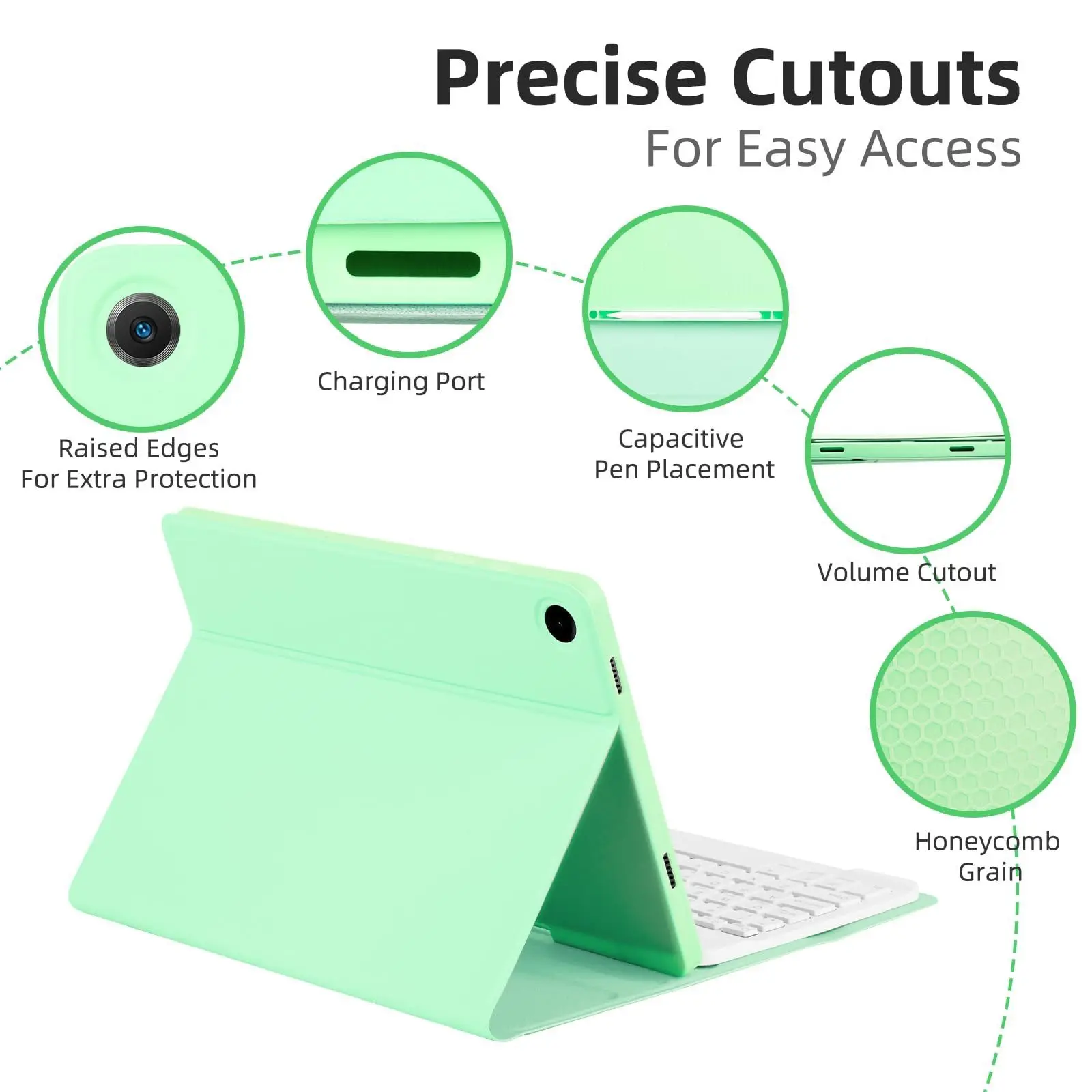 Keyboard Case For Kindle Fire Max 11 13th Generation 2023 Detachable Backlit BT Bluetooth Keyboard Cover For Fire 11 Tablet Case