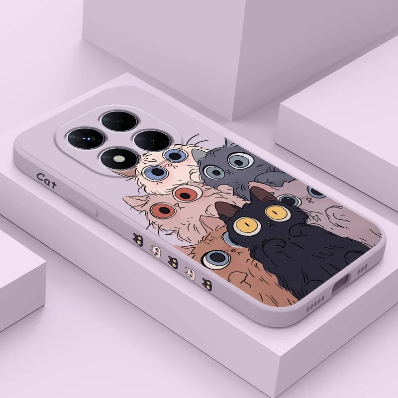 

Big Eyed Cat Phone Case For Xiaomi Poco F7 X7 X6 F6 M6 M5 M5S F5 X5 F4 X4 M4 F3 M3 X3 Pro 4G 5G GT Silicone Cover