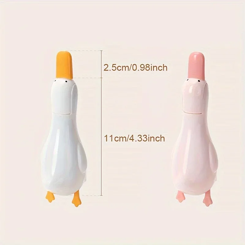 Cute Duck Hair Clip Cleaning Clip, Bathroom and Toilet Cleaning Tool with Shovel Function, Multifunctional Hair Clip Tool