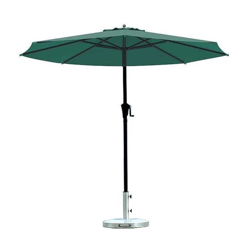

Outdoor central column umbrella 2.7 meters courtyard parasol leisure hand cranked sun umbrella courtyard outdoor shade stall