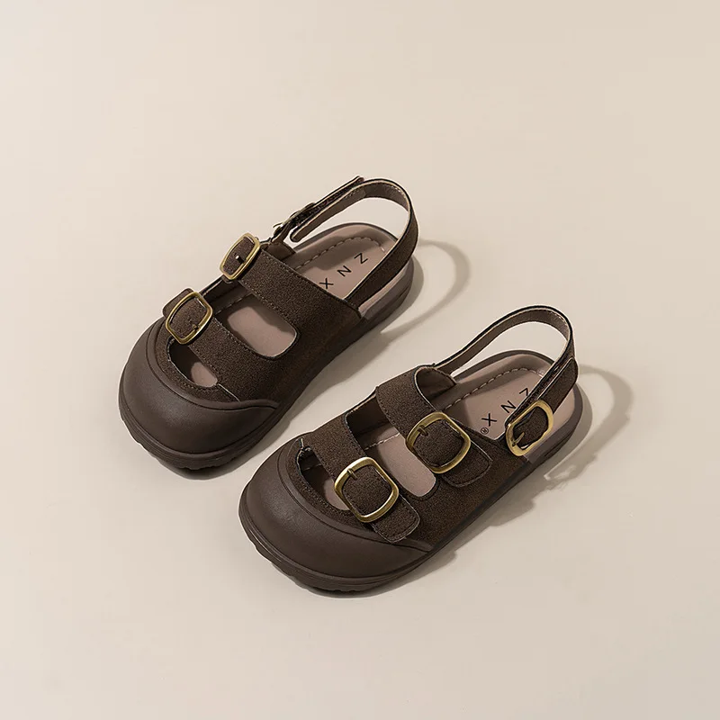 

Спортивные сандалии в корейском стиле для детей, летняя обувь для малышей, нескользящие студенческие пляжные сандалии на мягкой подошве для детей, мальчиков и девочек