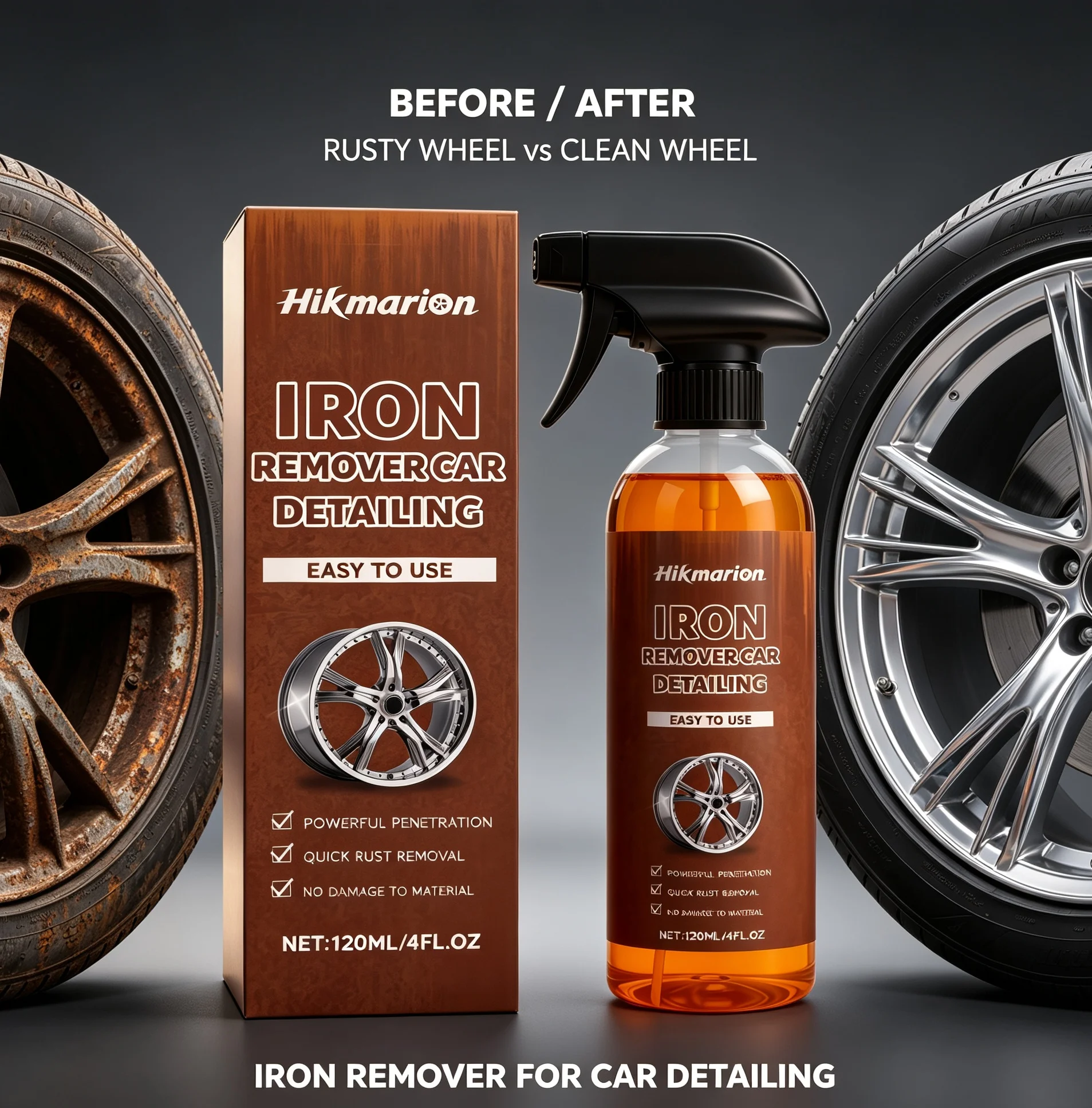 Car Metal Rust Remover Spray Restore Metal Shine Remove Oxidation Stain For Rims Exhaust Pipe Auto Maintenance Cleaning Spray